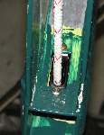 Bottom of rudder frame. Crack forming!