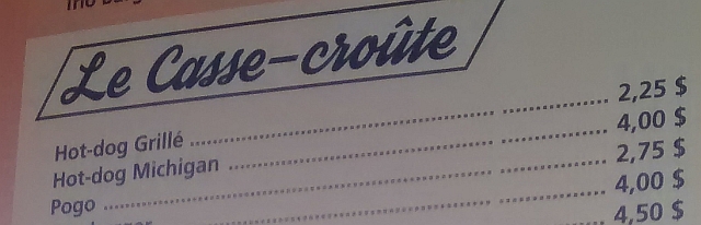 On the menu at Trois-Riviere