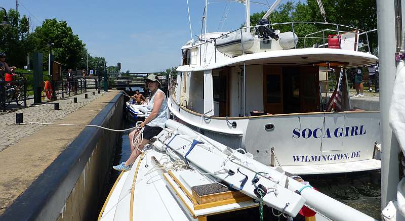 Soca Girl fills the lock