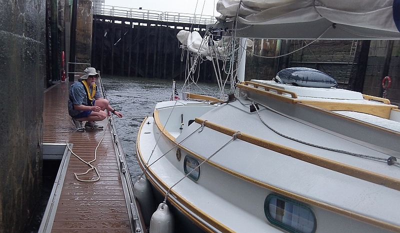 Locking through in a squall