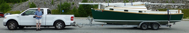Truck and trailer in Vermont